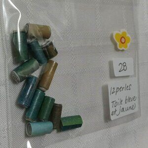 One-of-a-kind handmade/hand rolled paper beads/jewelry making/craft supplies/DIY